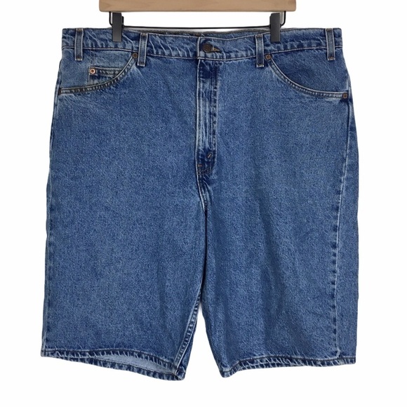 LEVI’S Vintage 90s Jean Shorts 550 Relaxed Blank Orange Tab Jorts 1997 Size 42